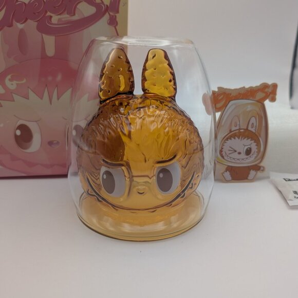 Labubu the Monsters Cheers! Double Walled Glass Cup - Warm Heart - Picture 2 of 4